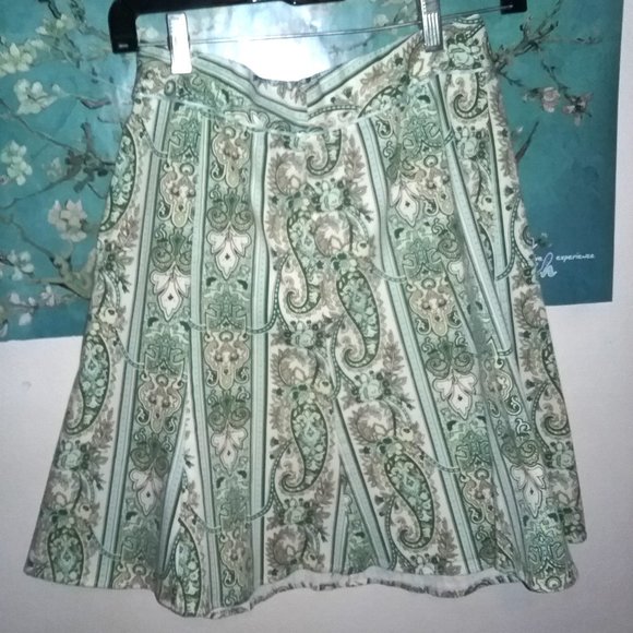 Vintage 1970s Paisley Mini Skater Skirt - Picture 4 of 4
